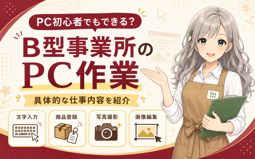パソコン初心者でもB型事業所のPC作業はできる？具体的な仕事内容を紹介