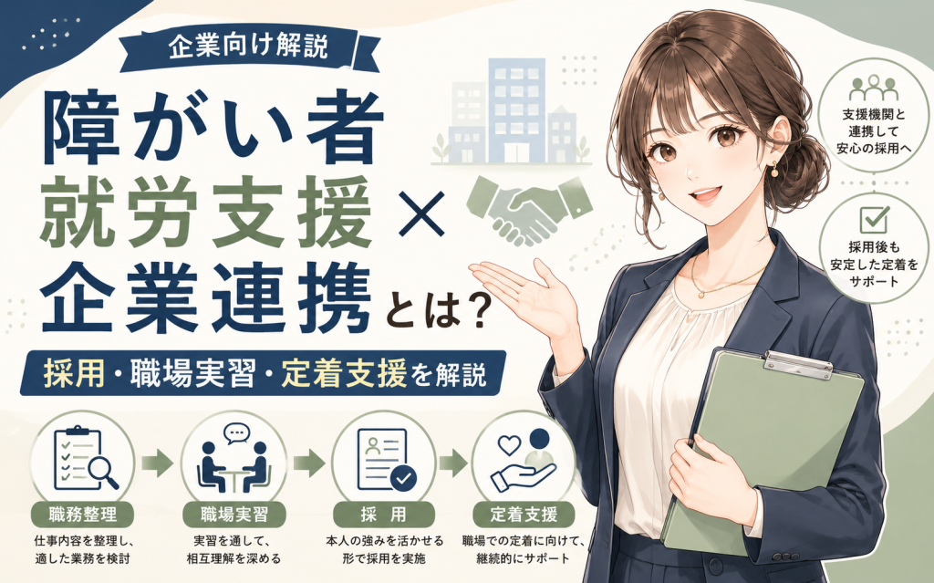障がい者就労支援と企業連携とは?採用・職場実習・定着支援の進め方を解説