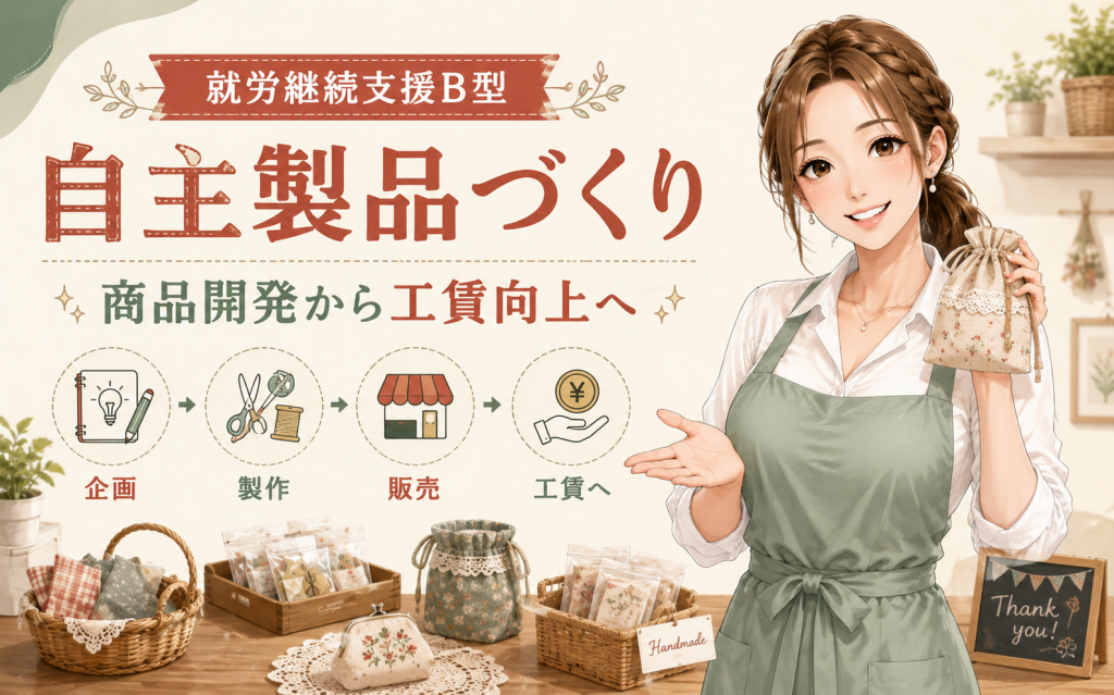 B型事業所の自主製品づくりとは?商品開発・価格設定・販路・工賃向上のポイントを解説